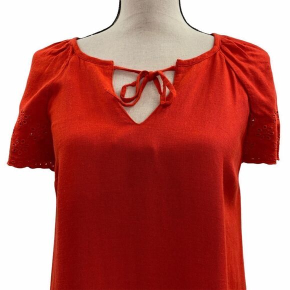 OLD Navy Red Short Sleeve Eyelet Short Dress XS - Picture 2 of 10